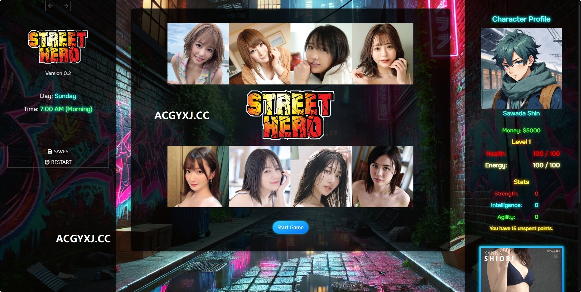 【电脑】【亚洲风HTML/真人/动态】街头英雄 Street HeroV0.6a 浏览器转中文 [12.0G]